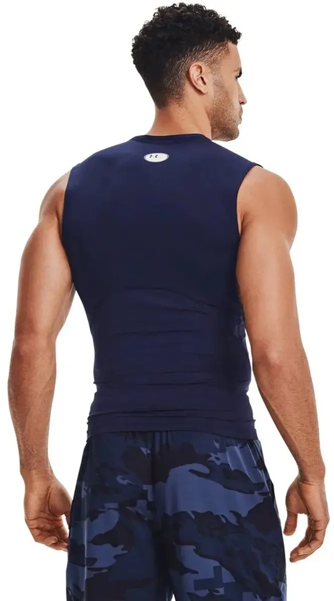Under Armour HeatGear SL Shirt Heren - Navy S