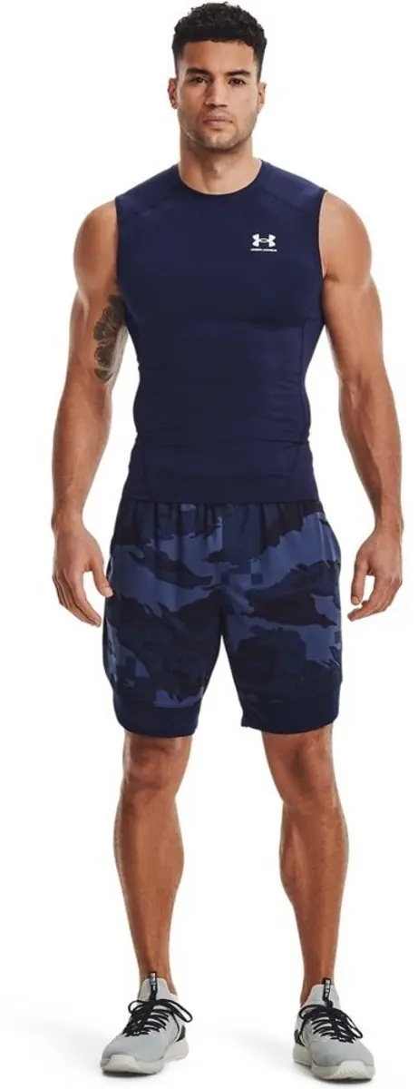 Under Armour HeatGear SL Shirt Heren - Navy S