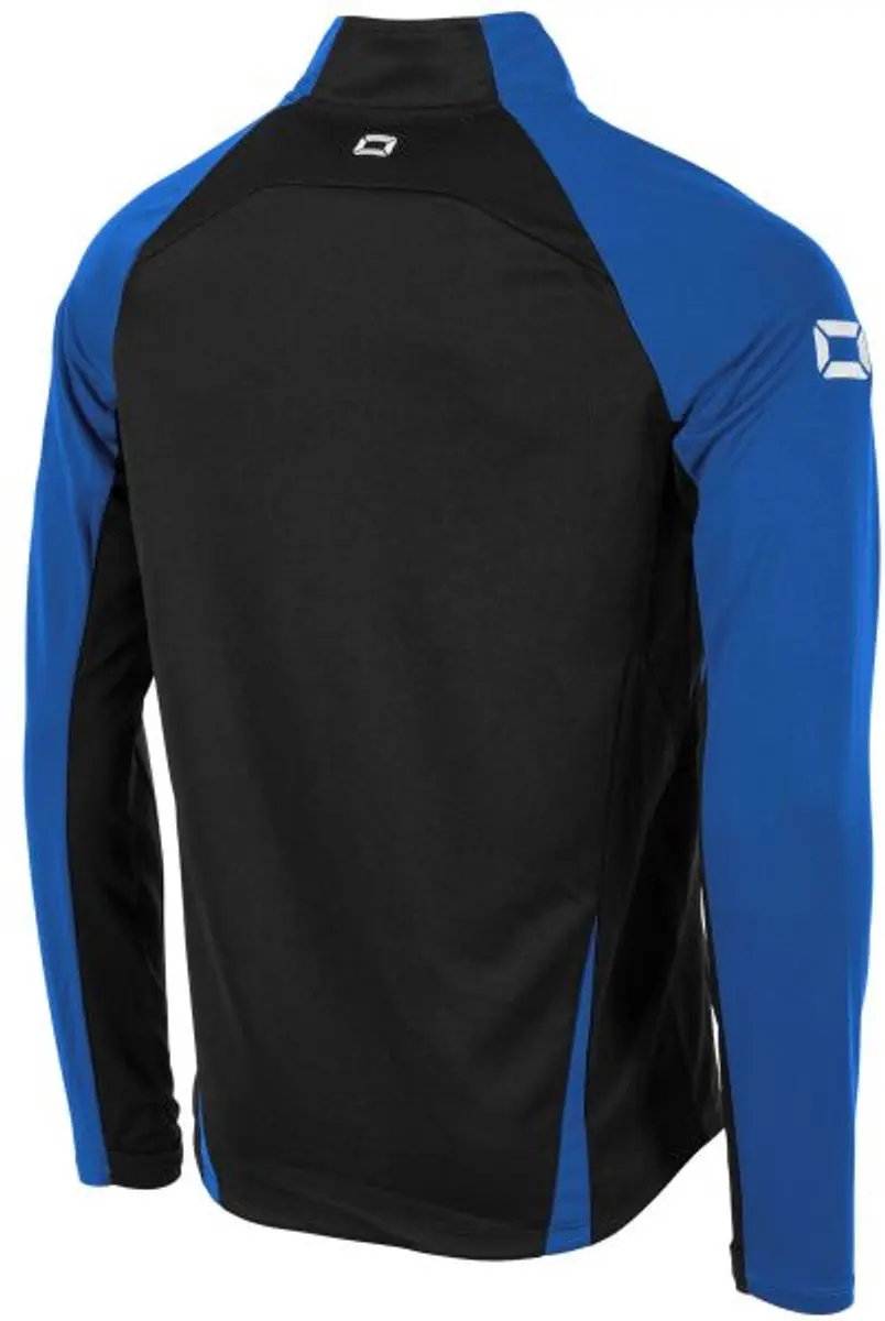Stanno Stadio Quarter Zip Top 128 - Zwart/Blauw
