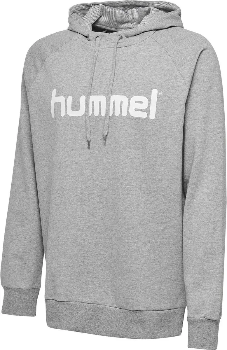Hummel Go Cotton Logo Hoodie Heren - Grijs L