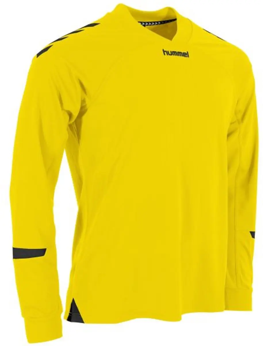 Hummel Fyn Voetbalshirt Lange Mouw Kinderen - Geel/Zwart 164