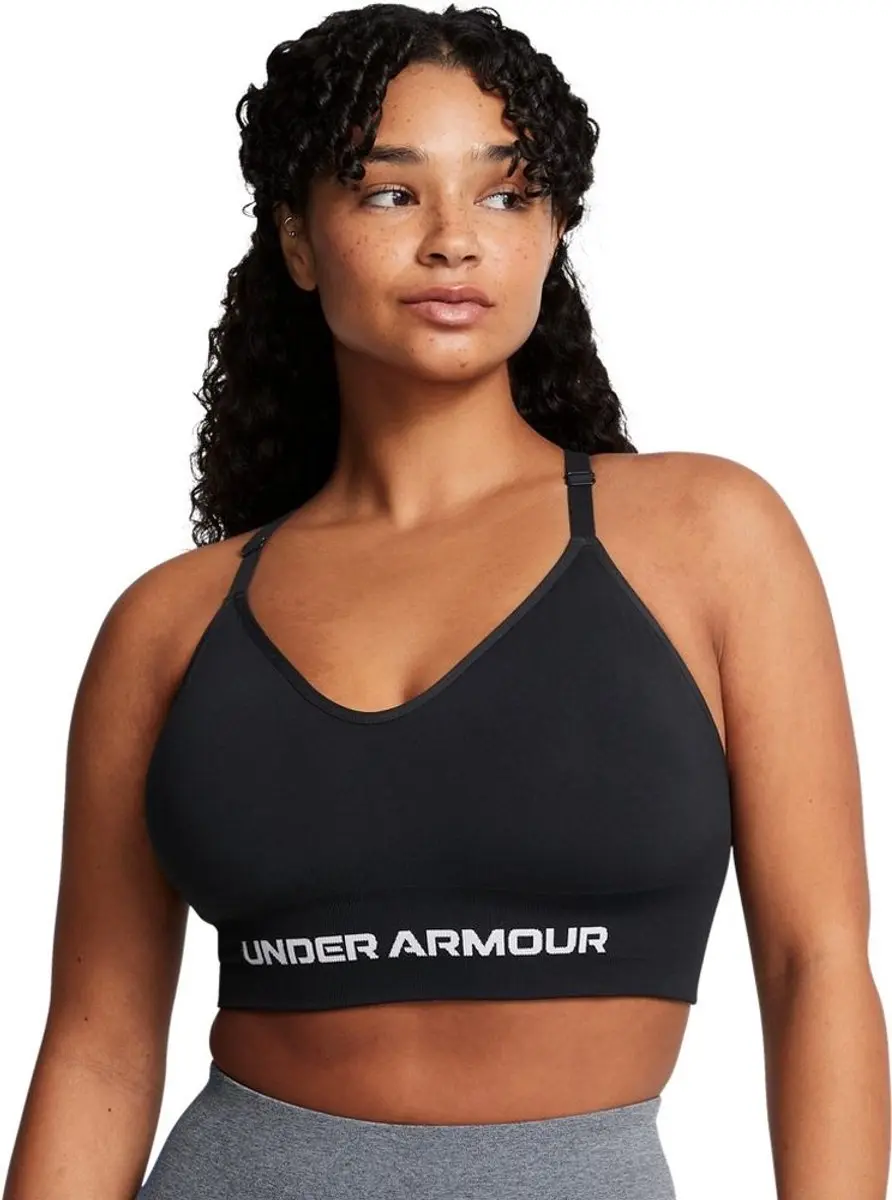 Under Armour Vanish Seamless Low Bra Dames Sportbeha - L - Zwart