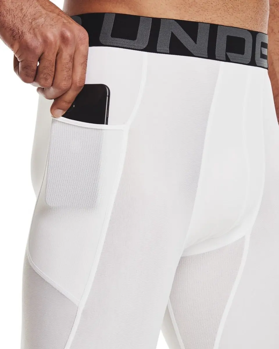Under Armour HeatGear 3/4 Legging Heren 1361588 - XL - Wit
