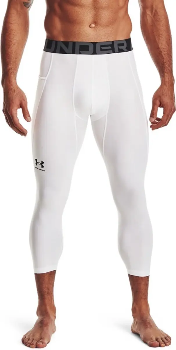 Under Armour HeatGear 3/4 Legging Heren 1361588 - XL - Wit