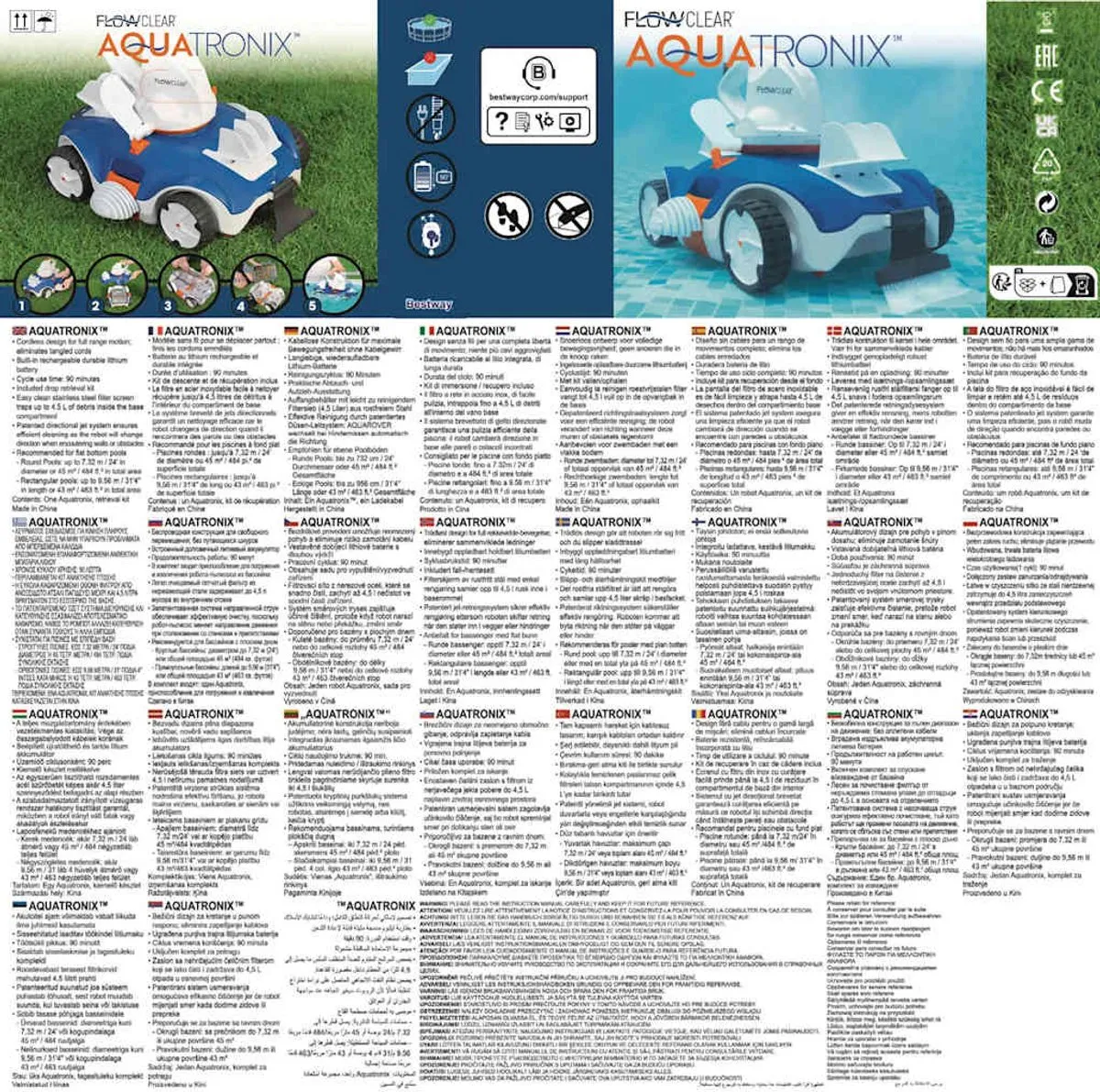 Bestway Flowclear Aquatronix Zwembadreinigingsrobot Blauw - afbeelding 6 van 6