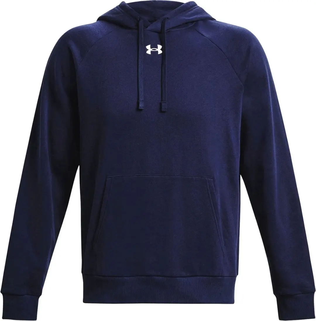 Under Armour UA Rival Fleece Hoodie Heren - Navy/Wit - afbeelding 6 van 6