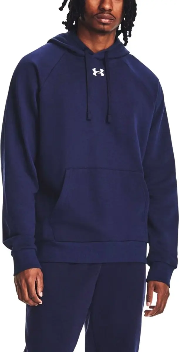 Under Armour UA Rival Fleece Hoodie Heren - Navy/Wit