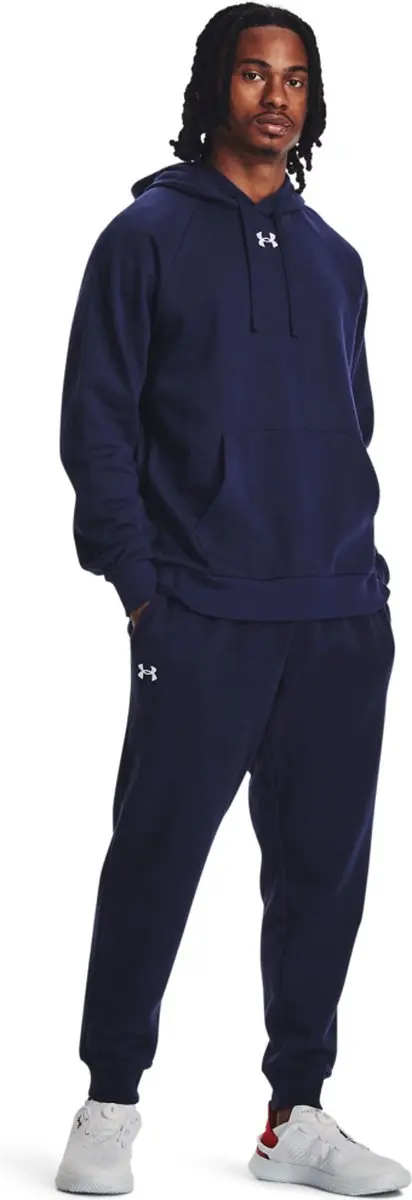 Under Armour UA Rival Fleece Hoodie Heren - Navy/Wit