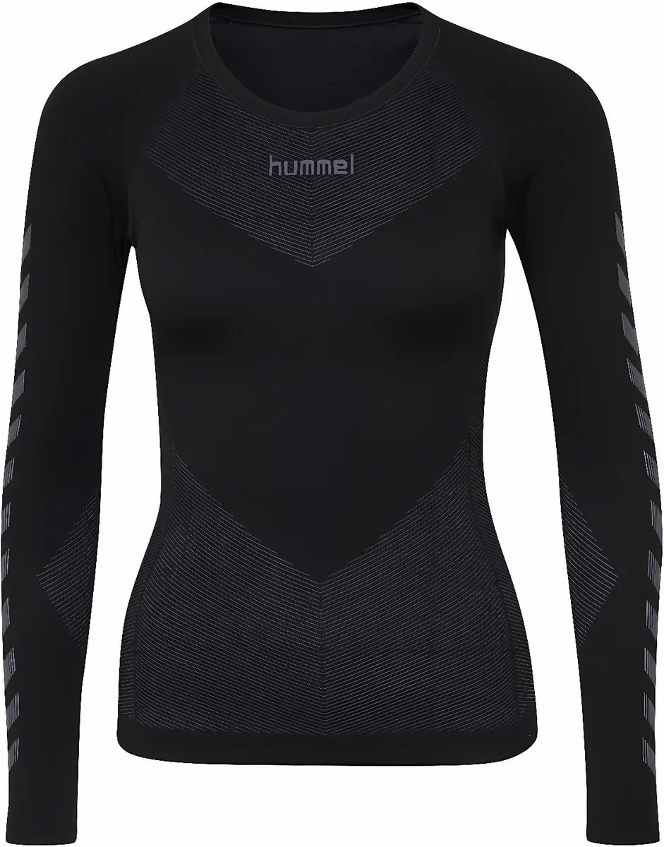 Hummel First Seamless LS Dames Sporttrui - L - Zwart