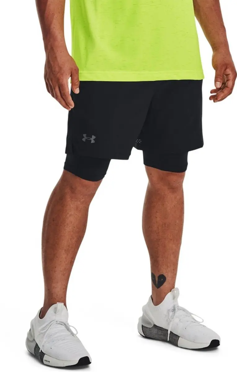 Under Armour Vanish Woven 2-in-1 Short Heren M - Zwart
