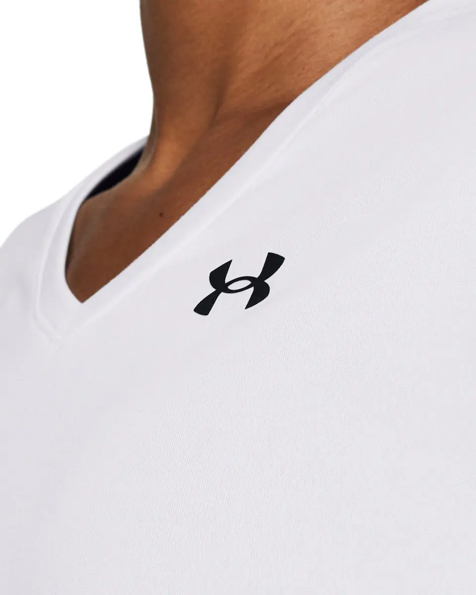Under Armour Tech SSV Solid-WHT Dames Sportshirt - L - Wit/Zwart