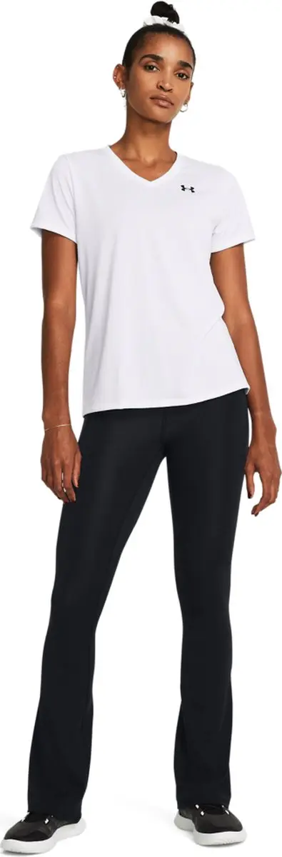 Under Armour Tech SSV Solid-WHT Dames Sportshirt - L - Wit/Zwart