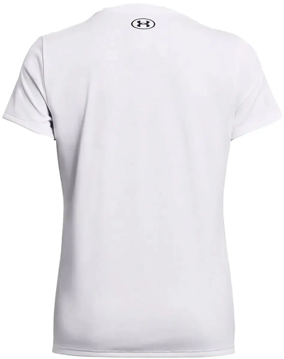 Under Armour Tech SSV Solid-WHT Dames Sportshirt - L - Wit/Zwart - afbeelding 6 van 6