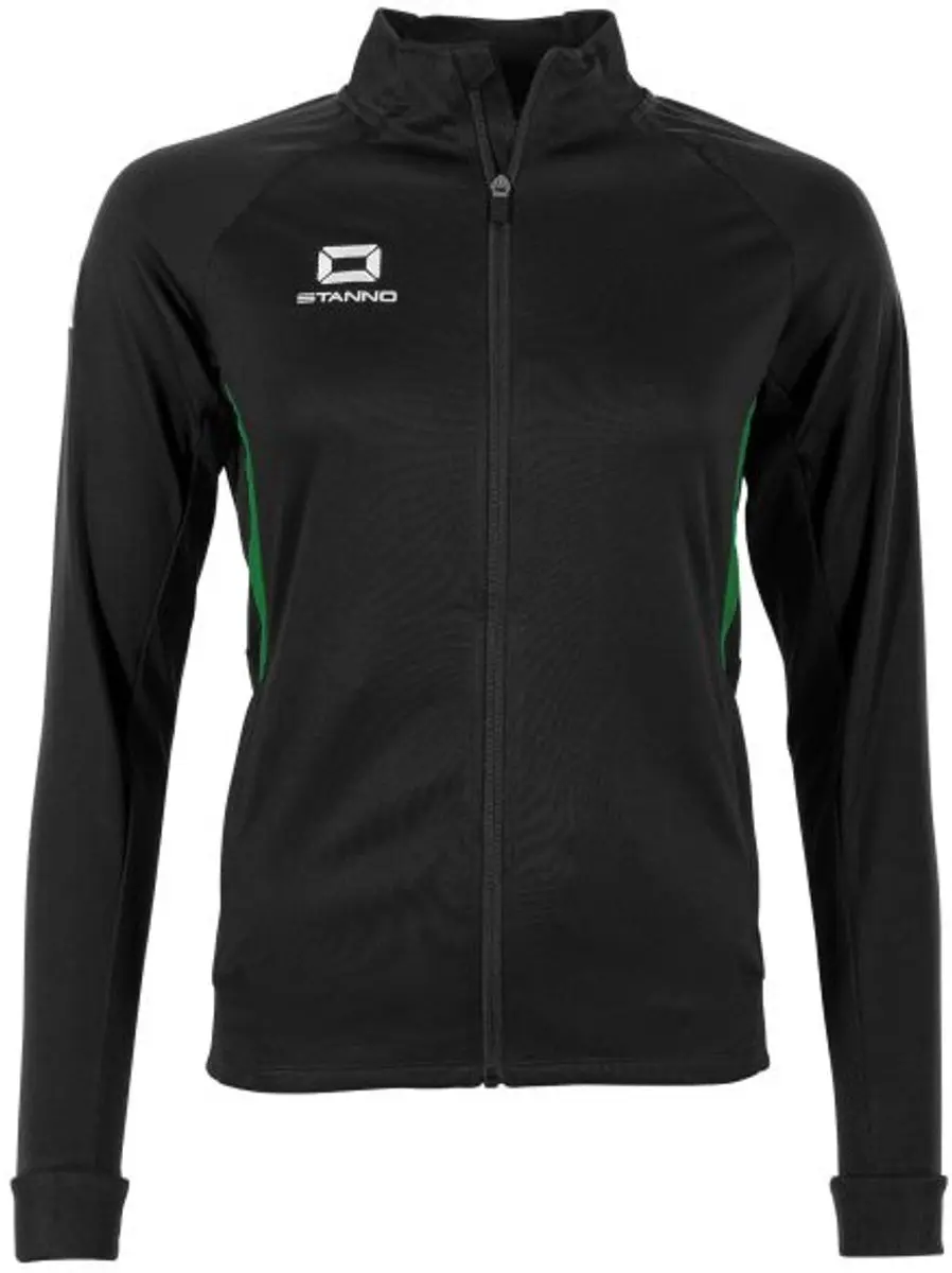 Stanno Stadio Full Zip Top Dames - XS - Zwart/ Groen