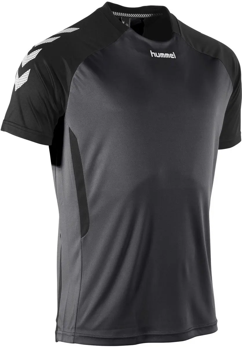 Hummel Aarhus Sportshirt Unisex - XL - Zwart/Grijs