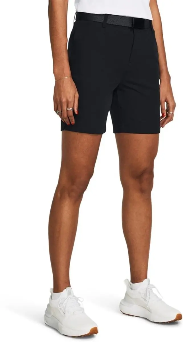 Under Armour Dames UA Drive 7" Short - XS - Black/Metallic Silver - afbeelding 6 van 6