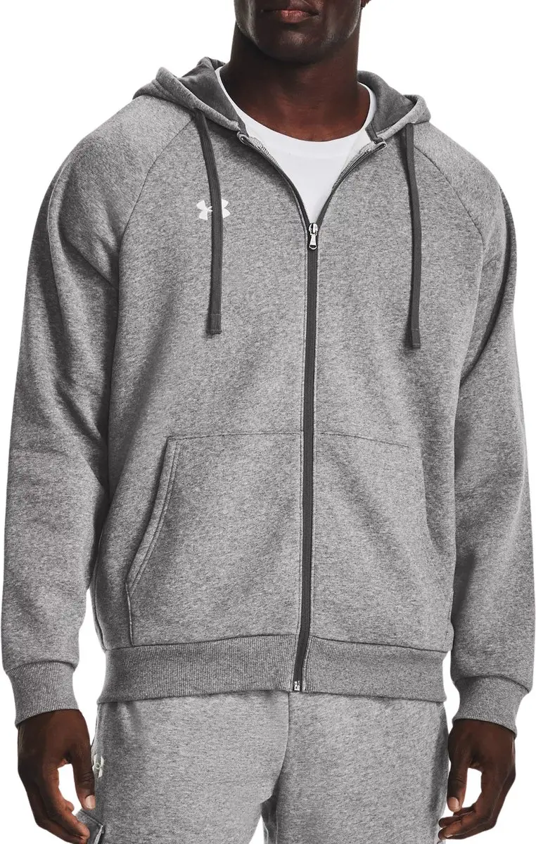 Under Armour UA Rival Fleece FZ Hoodie - Castlerock/Wit
