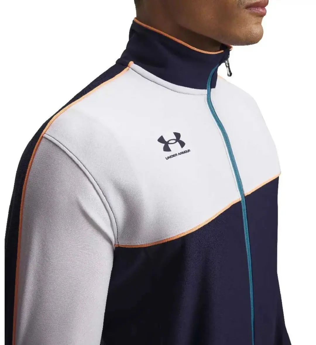 Under Armour M Challenger Track Jacket - L - Wit/Navy