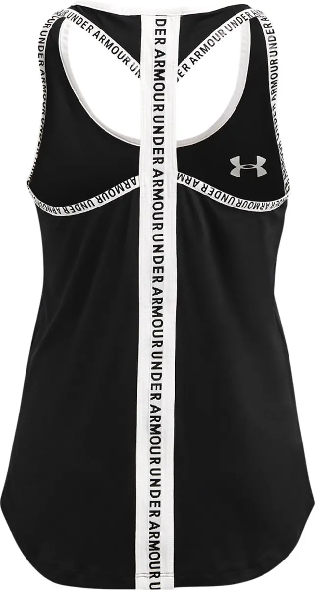 Under Armour Tech Knockout Tank Meisjes Sportshirt 152 - Zwart/Wit