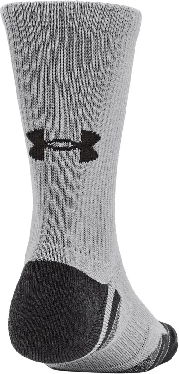 Under Armour UA Performance Tech 3pk Sportsokken - Mod Grijs/Wit - 42-47