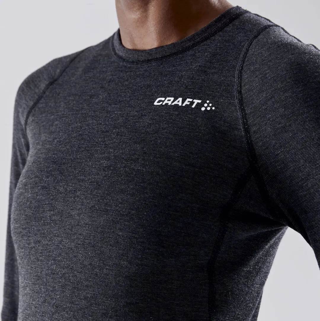 Craft Core Wool Merino Thermoshirt Dames - Zwart - Maat S
