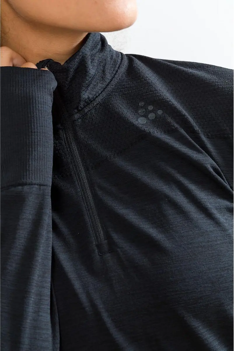 Craft Fuseknit Comfort Zip Thermoshirt Dames - XL - Zwart