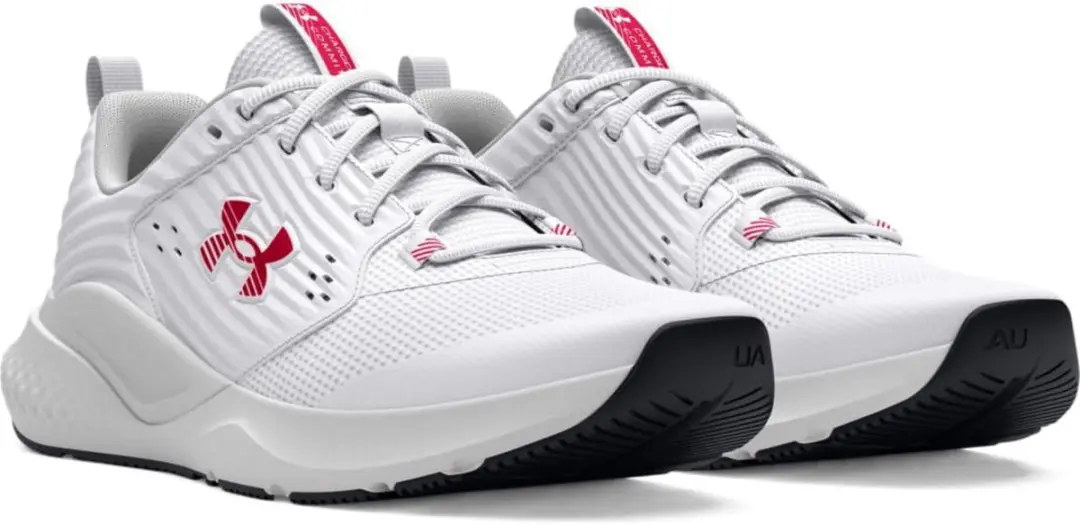 Under Armour Charged Commit 4E Sportschoenen 44 - Wit/Rood - afbeelding 2 van 4