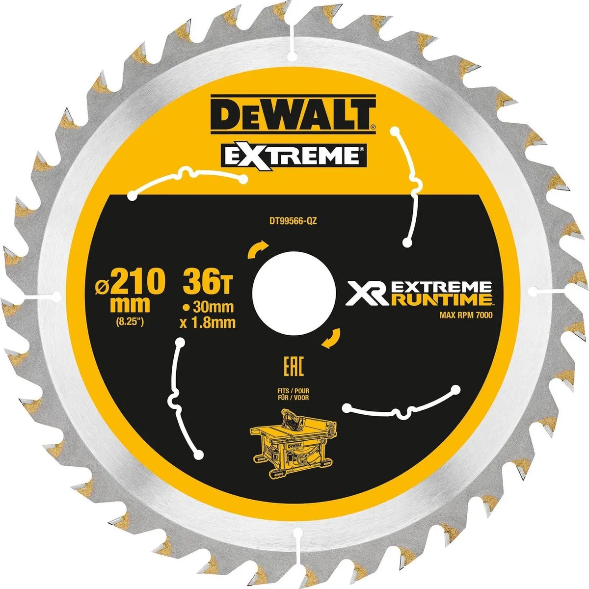 DeWalt DT99566 XR Cirkelzaagblad 210mm 36T