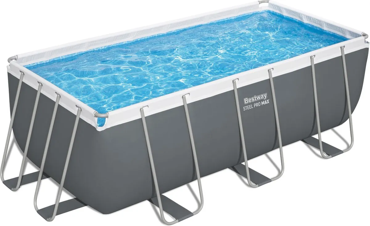 Bestway Steel Pro MAX Zwembadset 412x201x122cm - 8.12m³ Grijs - afbeelding 3 van 6