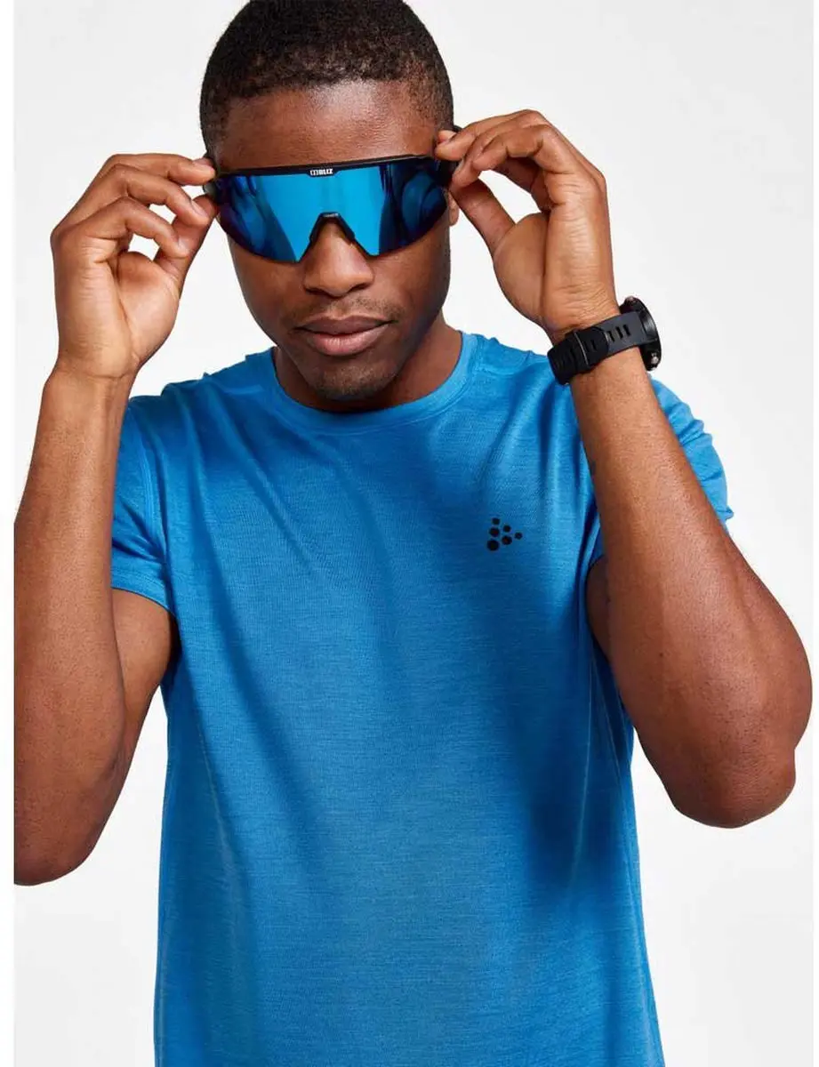 Craft Adv Essence Melange T-shirt - Blauw - L