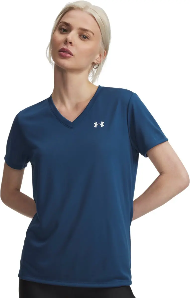 Under Armour Tech SSV Solid-BLU Dames Sportshirt