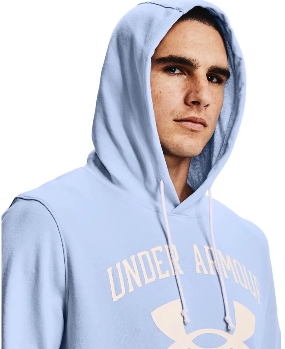 Under Armour Rival Terry Big Logo Hoodie - L - Isotope Blue