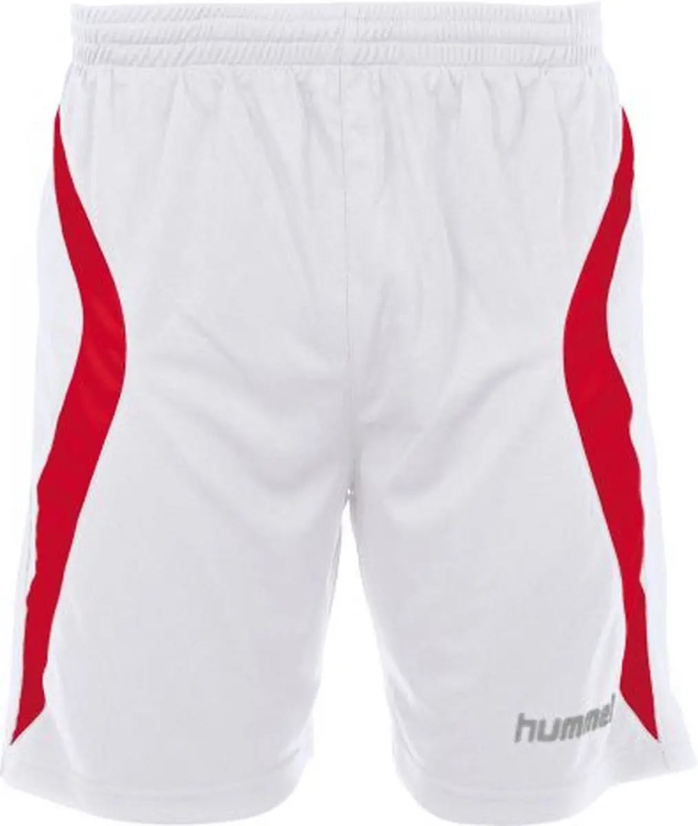 Hummel Manchester Shorts Sportbroek Kids 116 - Wit/Rood