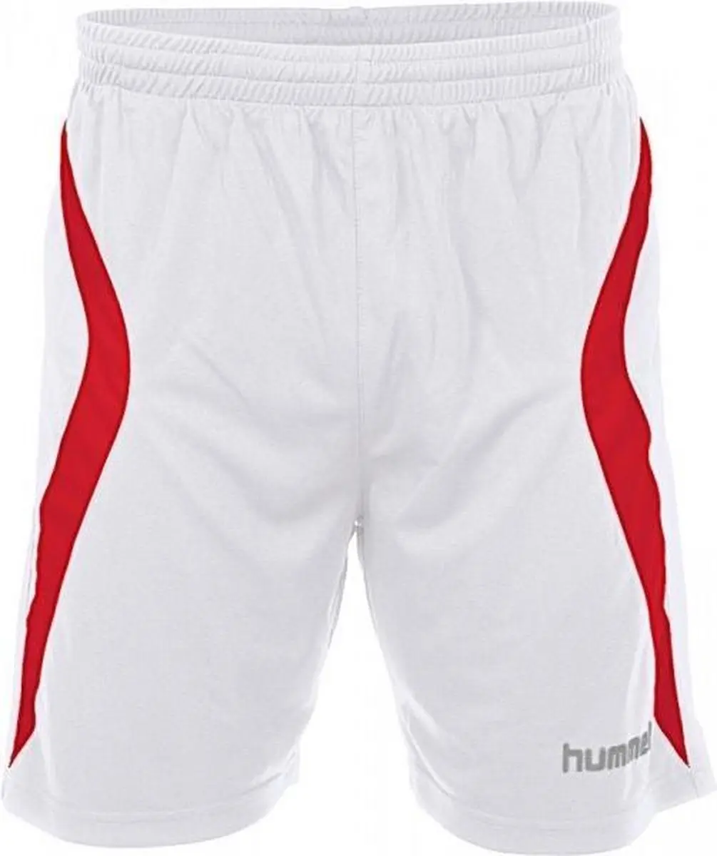 Hummel Manchester Shorts Sportbroek Kids 116 - Wit/Rood