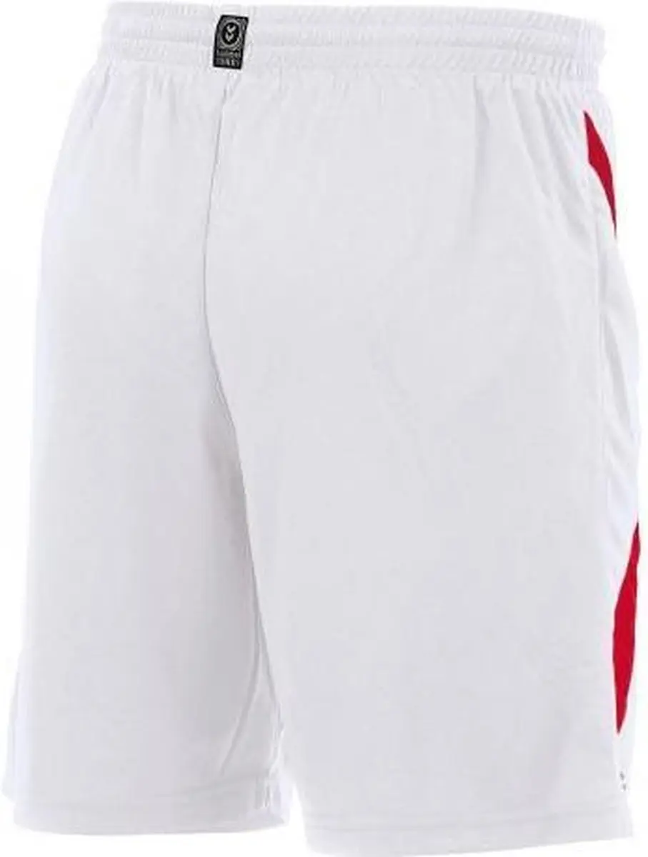 Hummel Manchester Shorts Sportbroek Kids 116 - Wit/Rood