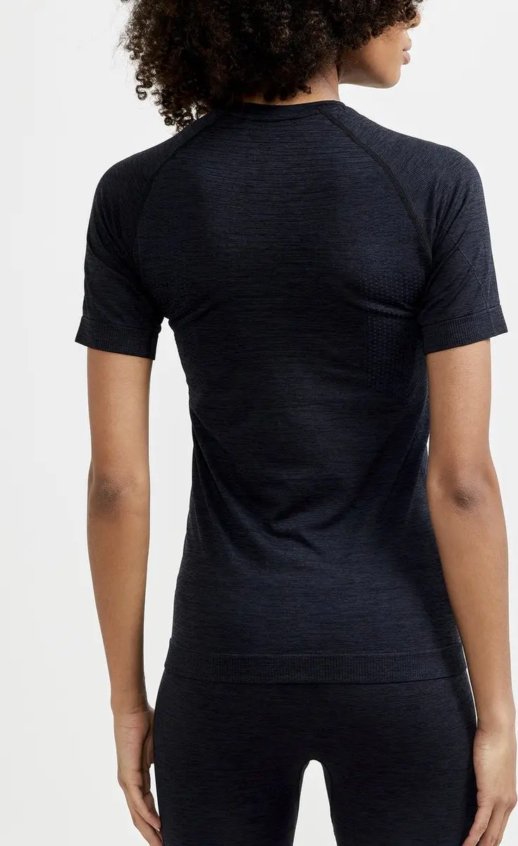 Craft Core Dry Active Comfort Thermoshirt Dames XS - Donkerblauw/Zwart