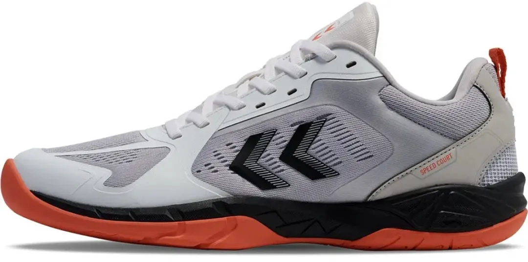 Hummel Handball Speed Court 228236 Hallenschuhe - 45 - Wit/Zwart/Rood