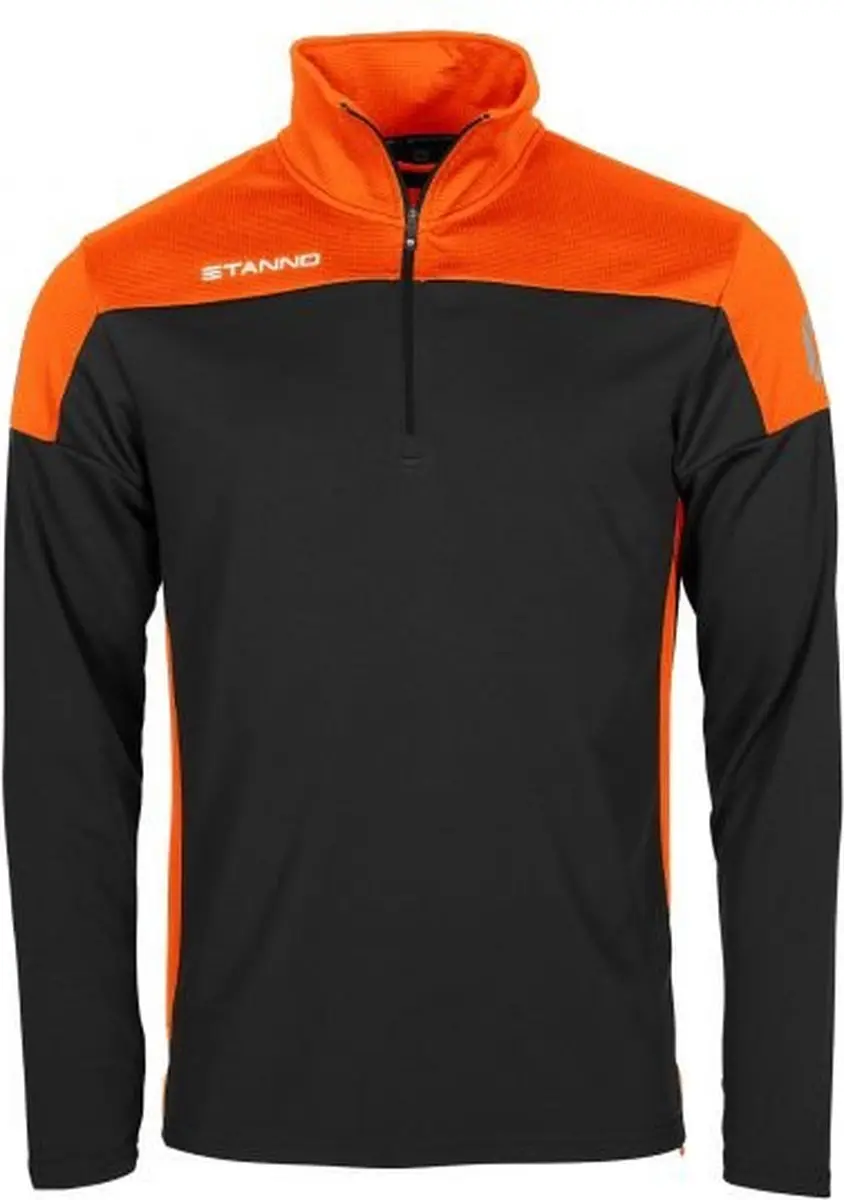 Stanno Pride 1/4 Zip Top - Maat 140 - Zwart/Orange