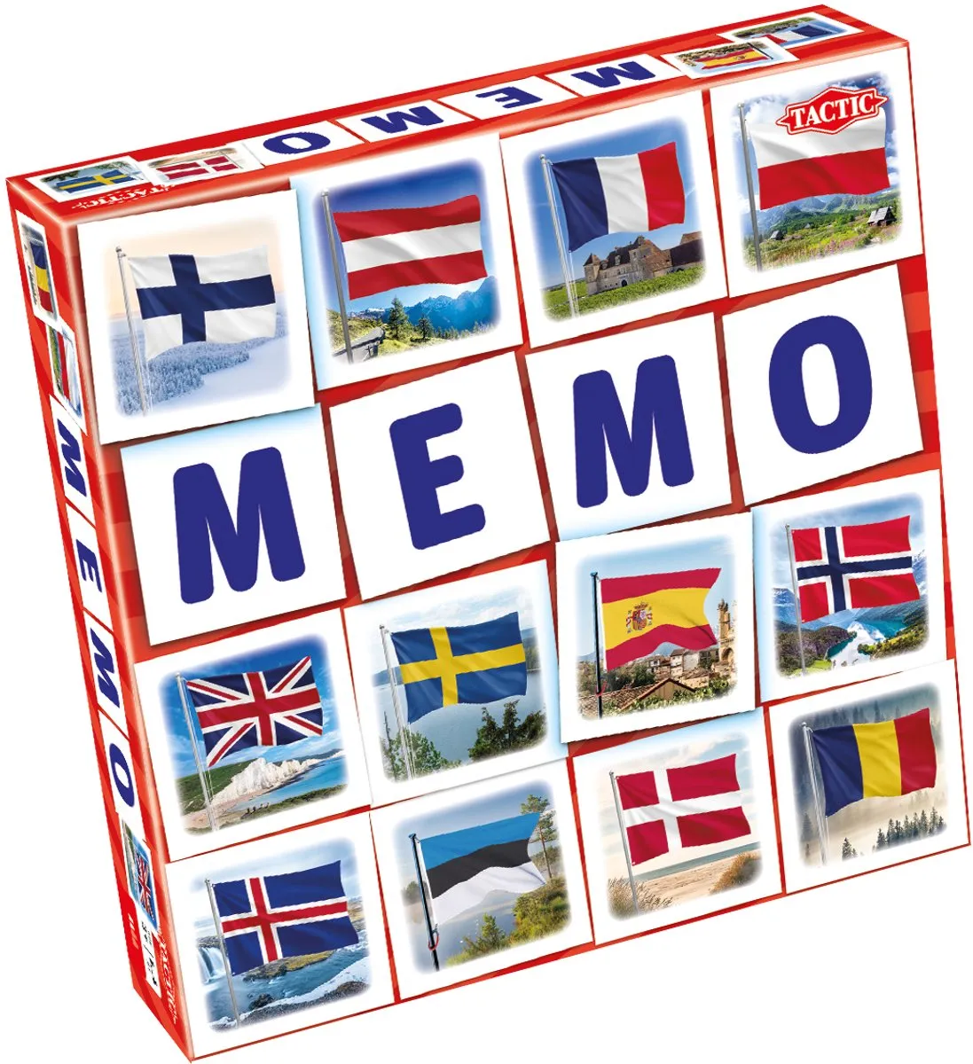 Tactic Memory Vlaggen Kaartspel - 2-6 Spelers