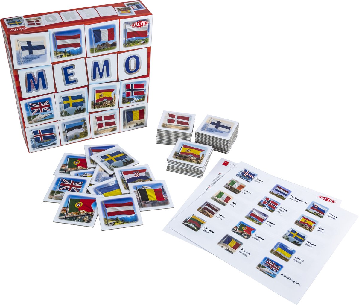 Tactic Memory - Kaartspel - Memo - Vlaggen
