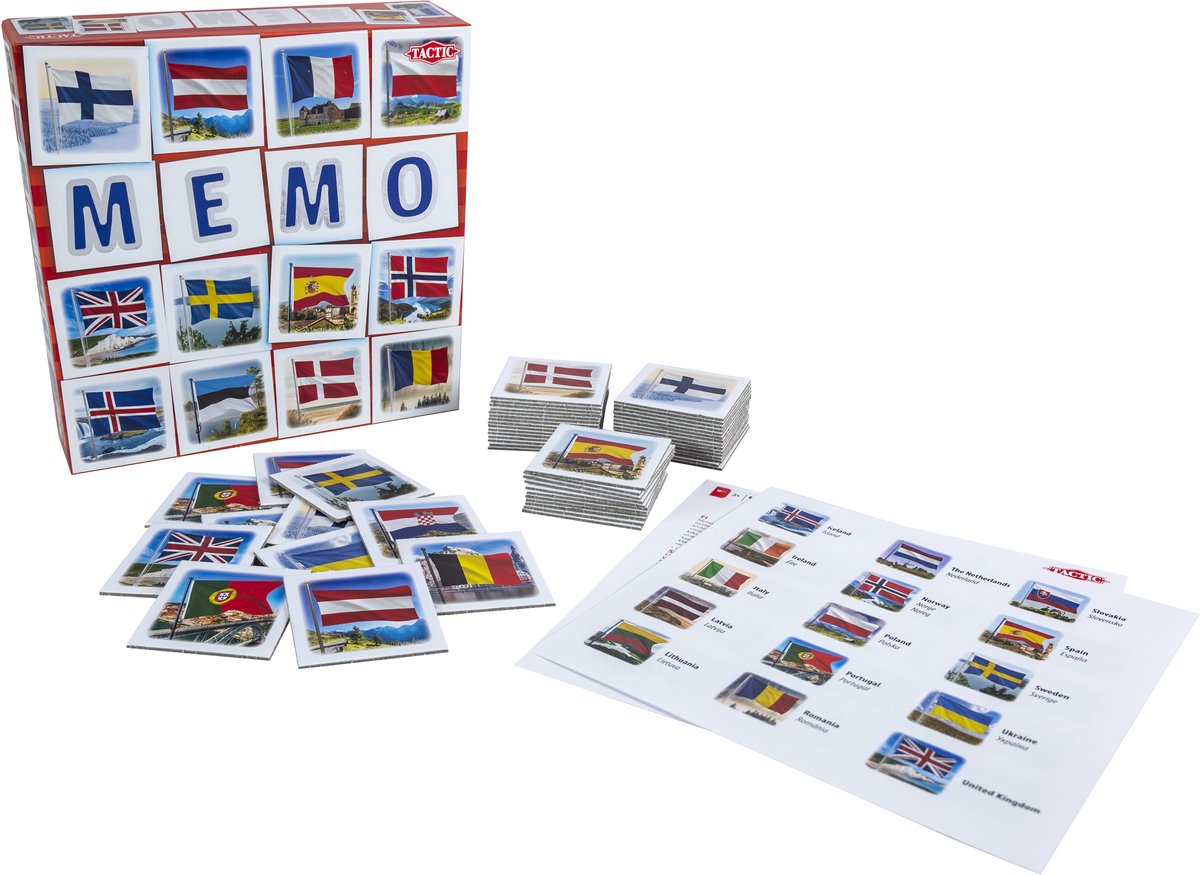 Tactic Memory - Kaartspel - Memo - Vlaggen