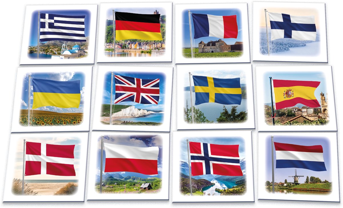 Tactic Memory - Kaartspel - Memo - Vlaggen