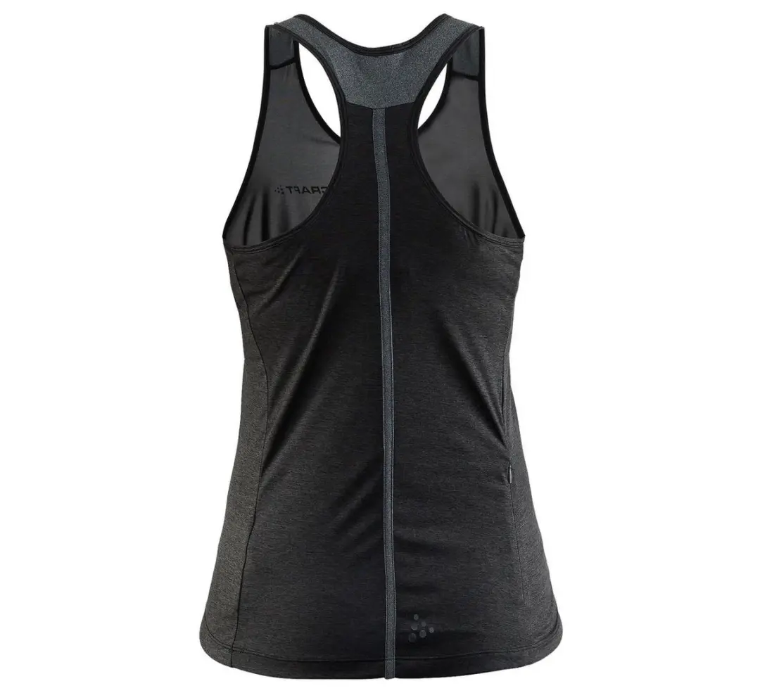 Craft Pulse Sportsinglet Dames - Tanktop S - Zwart/Grijs
