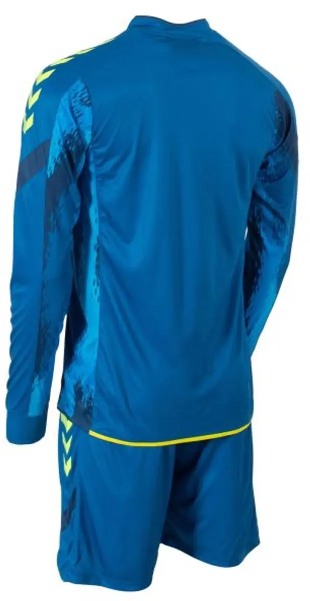 Hummel Bremen Long Sleeve Keeper Set XXL - Sportbroek & Shirt - Petrol/Geel
