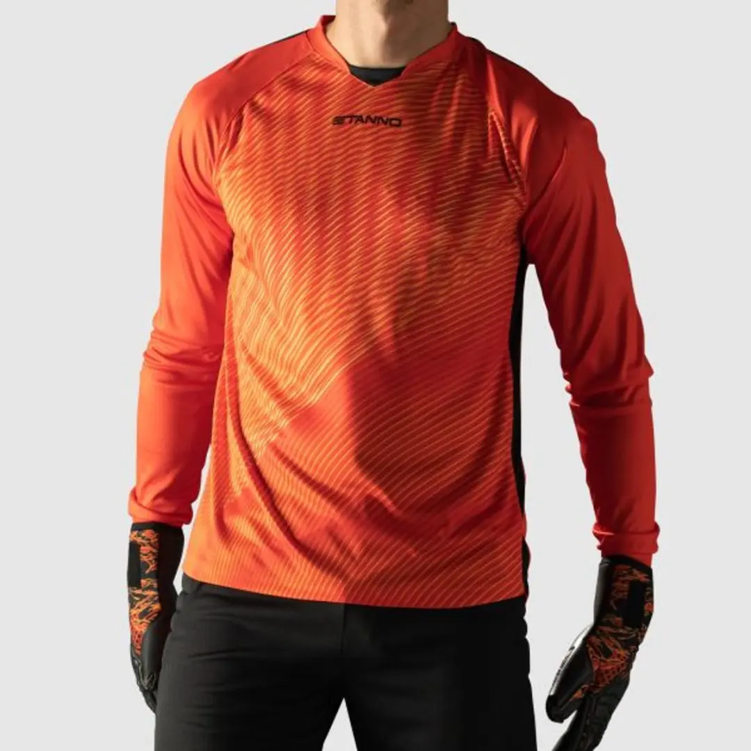 Stanno Vortex Keeper Shirt Long Sleeve - 128 - Oranje/Zwart - afbeelding 6 van 6