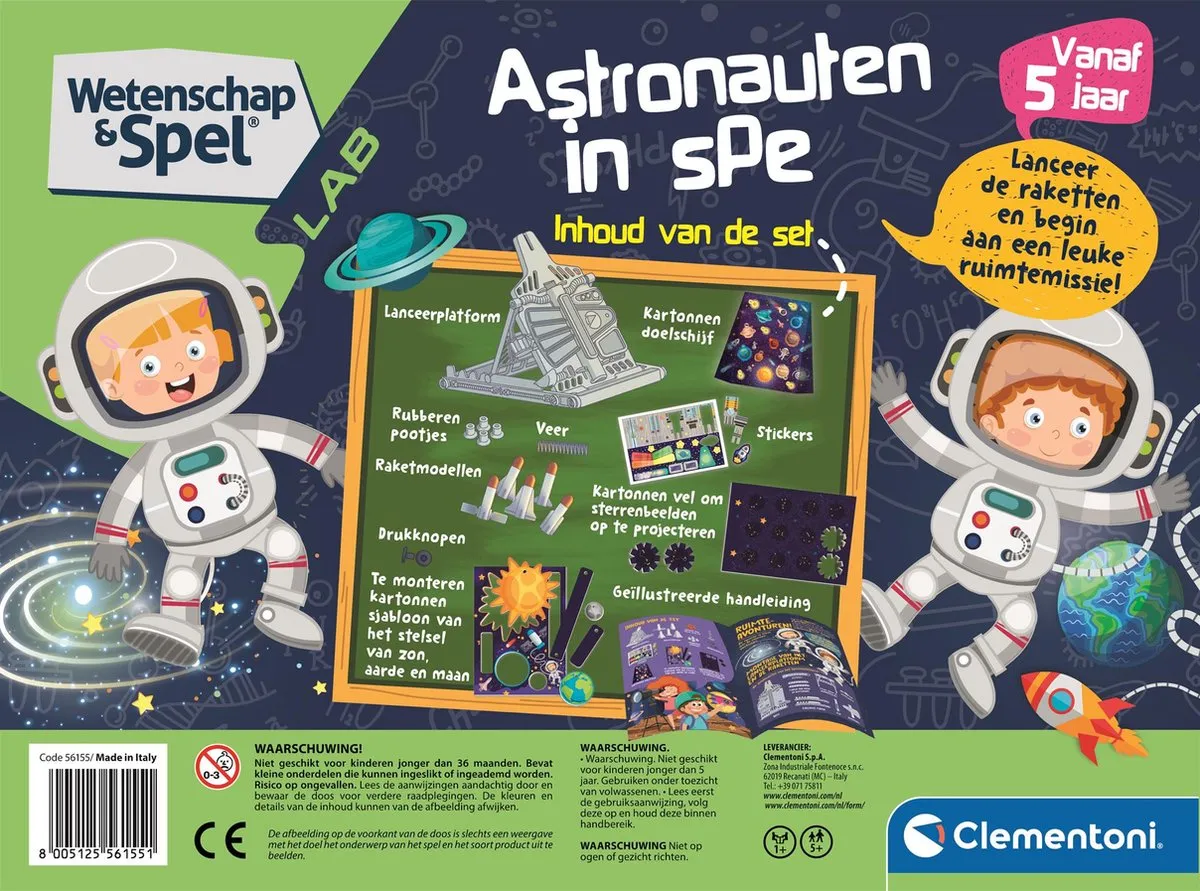 Clementoni Astronauten in Spe Wetenschap Speelgoed 56155 - Multicolor