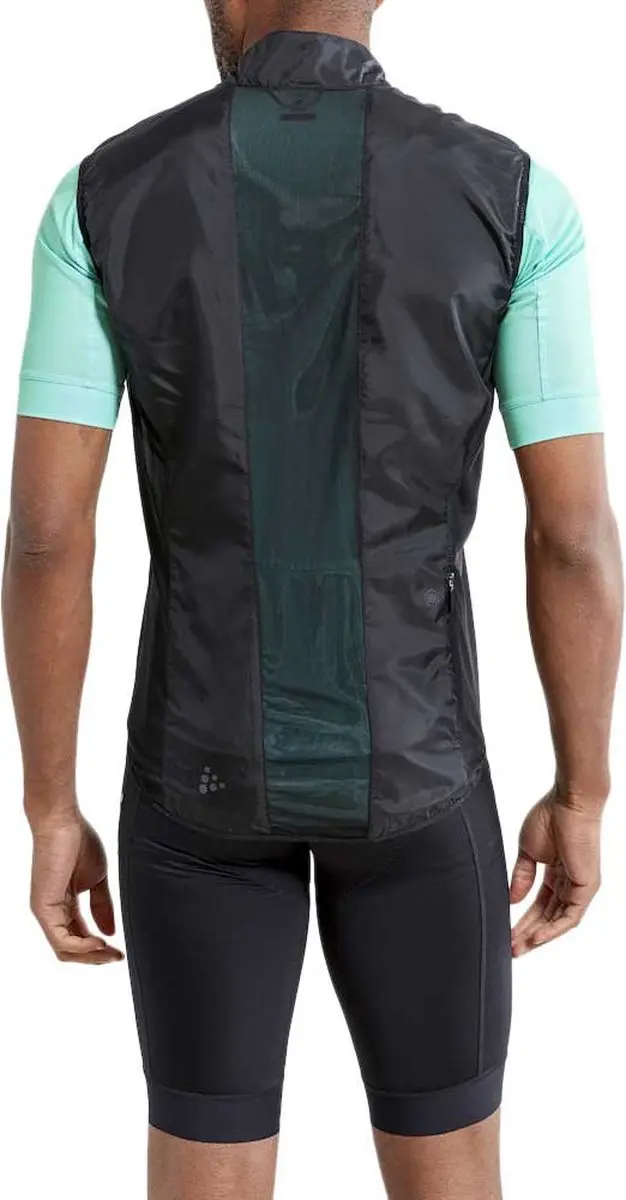 Craft Adv Essence Light Mouwloos Fietswindjack Heren - Zwart L