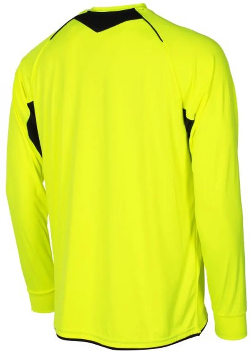 Stanno Bergamo Referee Shirt Lange Mouw - XXL - Neon Geel/Zwart - afbeelding 6 van 6