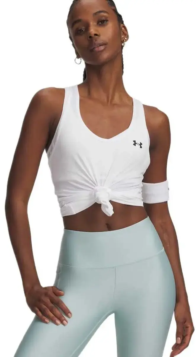 Under Armour Tech Mesh Racer Mouwloos T-shirt Wit XS