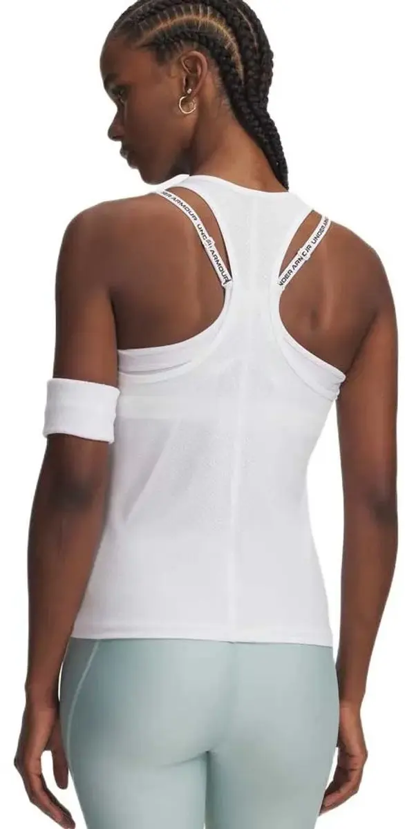 Under Armour Tech Mesh Racer Mouwloos T-shirt Wit XS